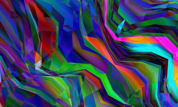 Abstrakte Vektor Tapete Diagonale Geometrische Lebendige Farbige Muster Polarisiertes Licht — Stockvektor