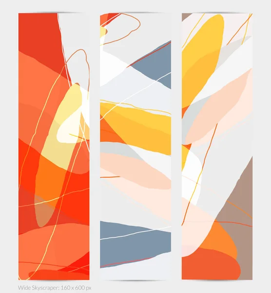 Set Van Vector Abstracte Creatieve Achtergronden Minimale Trendy Stijl Moderne — Stockvector