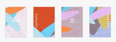 Soyut vektör uçuş şablonu. Egzotik çizgili üst üste dalgalı şekiller ve çizgiler. Modern hippi tasarımı. Doğal bir sanat eseri. Sosyal medya moda paylaşımı için el çizimi arka plan.