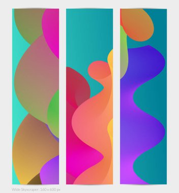 Üç boyutlu sıvı dalgalı şekil. Parlak bulutlu fütüristik arka plan. Soyut müzik dalgalarında canlı gradyan akışı. Dinamik sıvı doku. Moda pankartı tasarımı için yaratıcı vektör şablonu.