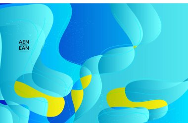 Parlak dalgalı organik üstüste binen şekillerle soyut vektör dalgalı desen. Düğün ya da doğum günü partisi için davetiye şablonu. eCommerce social media duvar kağıdı tasarımı.