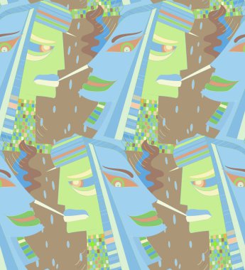 Grafiti duvar stili süslü eğri şekilli soyut, pürüzsüz vektör arkaplanı. Kübizm sanat tasarım elementleri. Modern mistik doğal ruhani fikir. El çiziminde gelecekçi geometri.