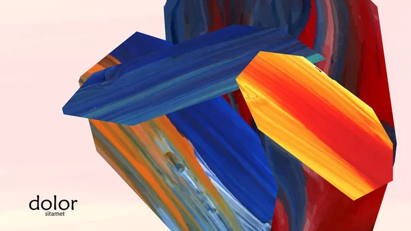 Abstrakcyjne Tło Wektorowe Kolorowymi Jasnymi Akrylowymi Teksturowanymi Kształtami Artystyczny Szablon — Wektor stockowy