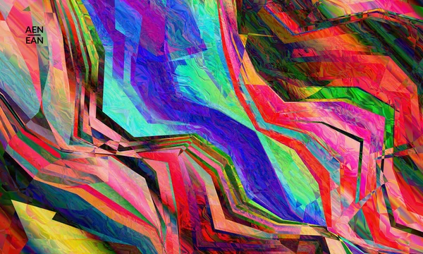 摘要矢量墙纸 对角线几何充满活力的彩色图案 镜像晶体结构中的偏光 动态计算机过滤的多色艺术背景模板 — 图库矢量图片