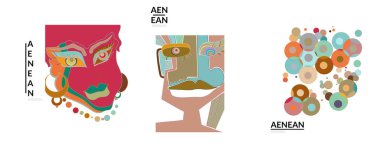 Graffiti duvar stilinde sanatsal soyut vektör çizimleri. Kübizm sanat tasarım elementleri beyaza izole edilmiş. Modern mistik doğal ruhani fikir. El çiziminde gelecekçi geometri.