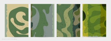 Matisse organik grange desenli. Doğal çiçek motifli soyut çağdaş uçucu şablonu. Asgari orta yüzyıl sanat geçmişi. Düz toprak renklerinde sanatsal botanik elementler.