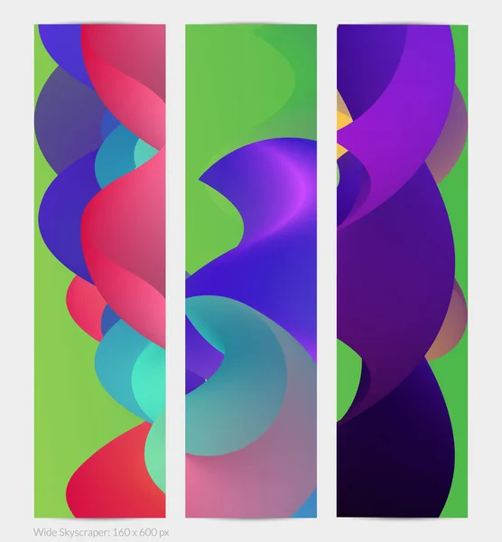 Fluid Wavy Shape Bright Cloudy Futuristic Background Vibrant Gradient Flow — Stock Vector