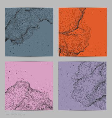 Çok ince bir ağ şekli. Soyut 3D bilgisayar modelleme bilim geometrisi. Gelişigüzel parçacıklarla etkileşen fütüristik ses dalgası. Düz dünyevi arkaplanda büyüyen küf dokusu.