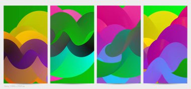 Üç boyutlu sıvı dalgalı şekil. Parlak bulutlu fütüristik arka plan. Soyut müzik dalgalarında canlı gradyan akışı. Dinamik sıvı doku. Moda post tasarımı için yaratıcı vektör şablonu.