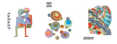 Graffiti duvar stilinde sanatsal soyut vektör çizimleri. Kübizm sanat tasarım elementleri beyaza izole edilmiş. Modern mistik doğal ruhani fikir. El çiziminde gelecekçi geometri.