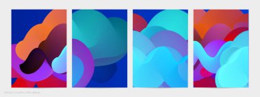 Üç boyutlu sıvı dalgalı şekil. Parlak bulutlu fütüristik arka plan. Soyut müzik dalgalarında canlı gradyan akışı. Dinamik sıvı doku. Moda uçucu tasarımı için yaratıcı vektör şablonu.