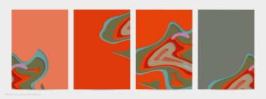 Soyut üç boyutlu kağıt, sanatı keser. Dalgalı kağıt işçiliğiyle renkli bir arka plan. Sanatsal vektör gerçekçi gölgeli şekilleri kesiyor. Parlak oyma dokusu. Topografi yardım taklidi.