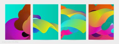 Üç boyutlu sıvı dalgalı şekil. Parlak bulutlu fütüristik arka plan. Soyut müzik dalgalarında canlı gradyan akışı. Dinamik sıvı doku. Moda uçucu tasarımı için yaratıcı vektör şablonu.