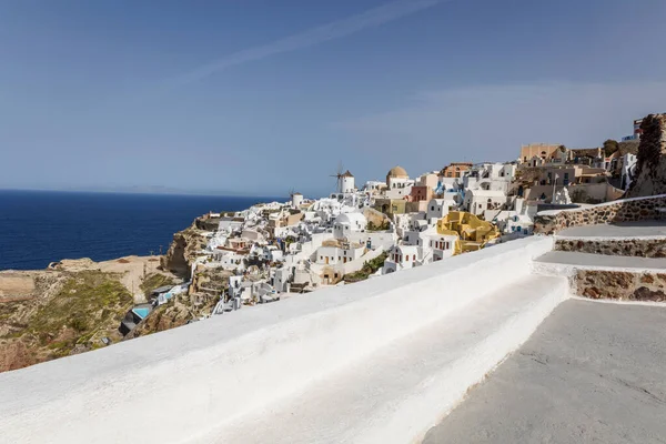 Oia Santorini Grekisk Landskap Resa Hink Lista — Stockfoto