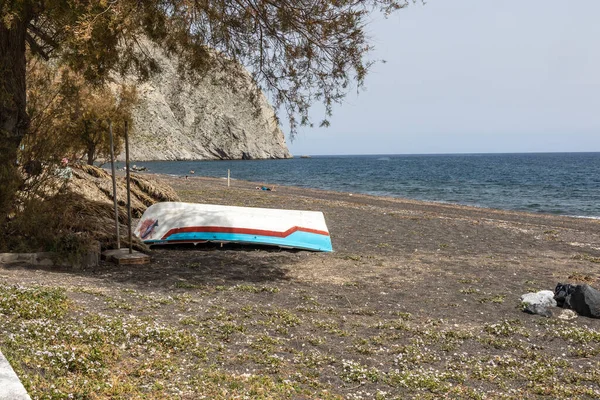 Schwarzer Strand Santorin Griechenland Reisen — Stockfoto