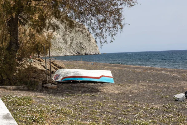 Schwarzer Strand Santorin Griechenland Reisen — Stockfoto