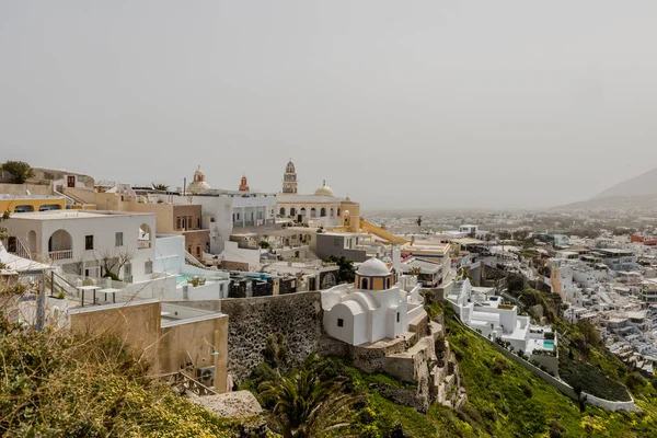 Santorini şehrinin manzarası, Yunanistan