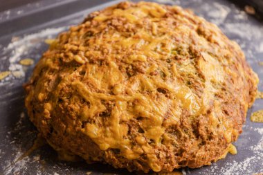 homemade soda bread with zucchini and cheddar cheese