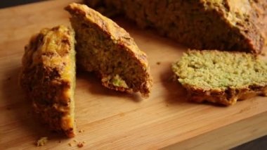 homemade soda bread with zucchini and cheddar cheese