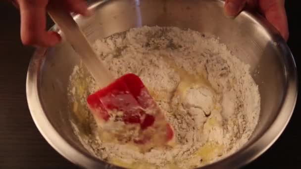 Robienie Ciasta Pikantne Babeczki Domu — Wideo stockowe