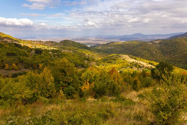 Bulgarian Rhodope mountains fall scene