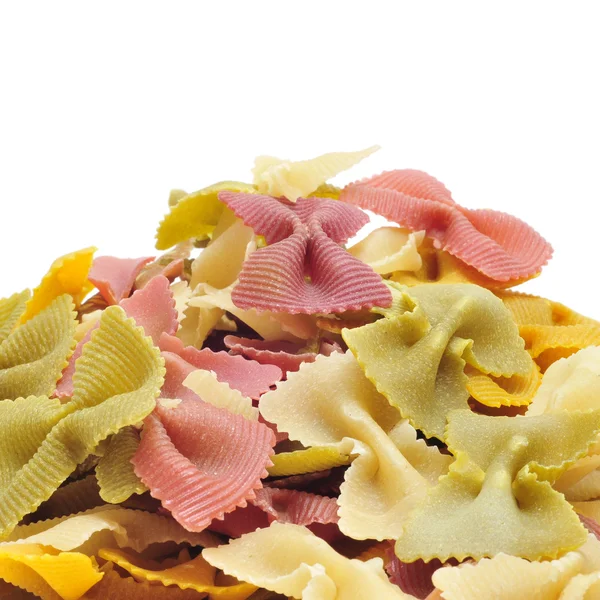 Uncooked vegetables farfalle — Stock Photo, Image