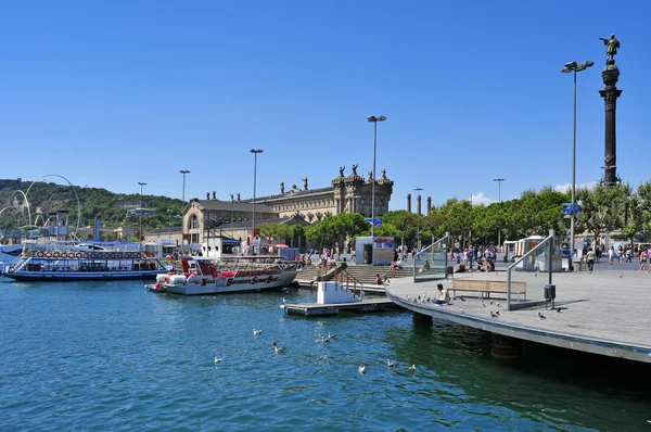 Port Vell em Barcelona, Espanha — Fotografia de Stock