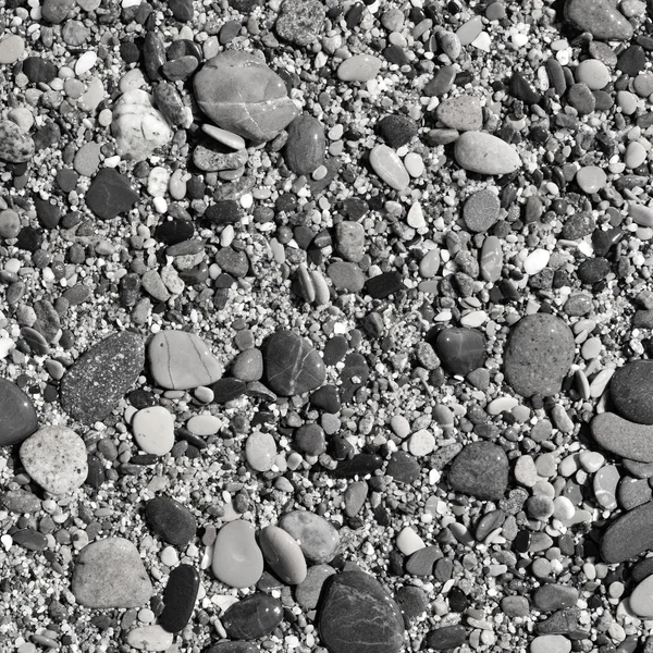 Playa de tejas en blanco y negro — Foto de Stock