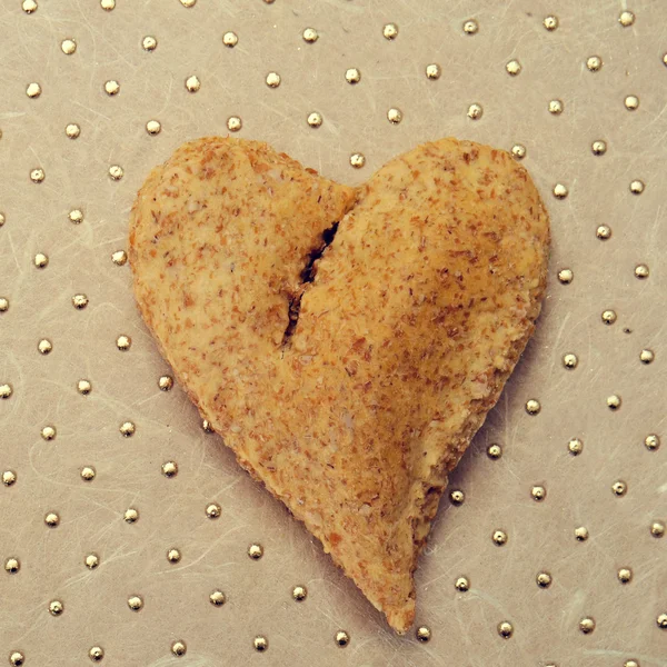 Heart-shaped bread — Stock Photo, Image