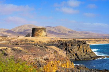 Torre del toston kalede el cotillo, fuerteventura, Kanarya Isl