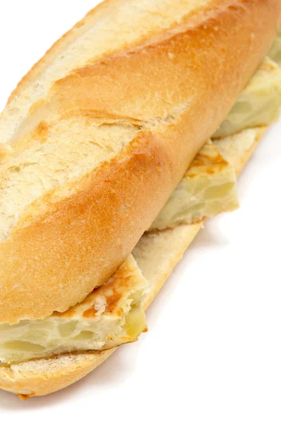 Spanyol tortilla de patatas szendvics — Stock Fotó