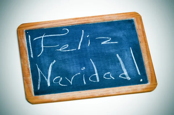 Feliz navidad, merry christmas in spanish — Stock Photo, Image