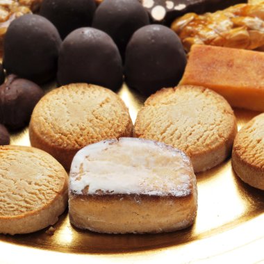mantecados, polvorones ve turron, tipik İspanyol Noel swe