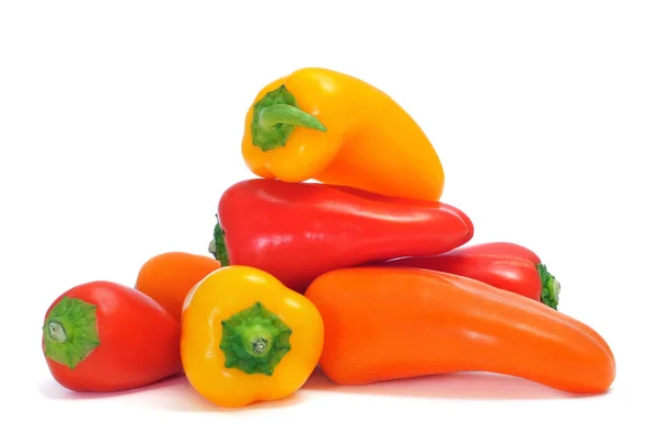 Doce mordida pimentas de cores diferentes — Fotografia de Stock