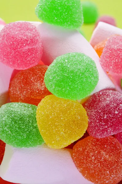 Gumdrops and marshmallows — Stock Photo, Image