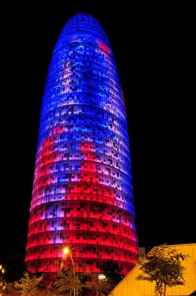 Torre Agbar в Барселоне, Испания — стоковое фото