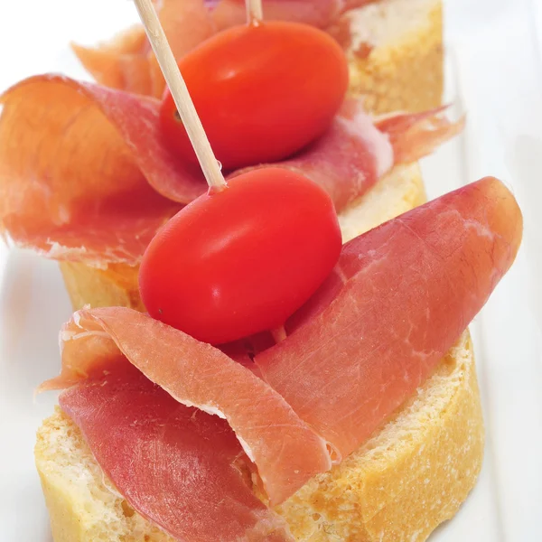 Tapas de jamón serrano — Foto de Stock