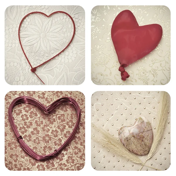 Collage corazones — Foto de Stock