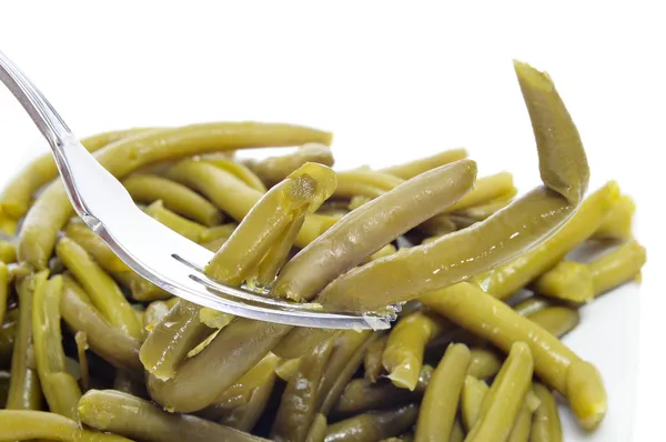 Vařené zelené fazolky — Stock fotografie