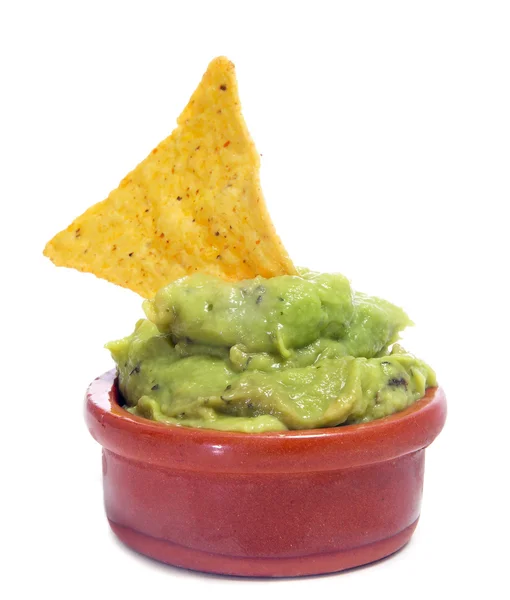 Nachos und Guacamole — Stockfoto