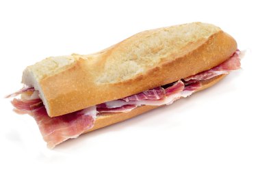 Spanish serrano ham sandwich