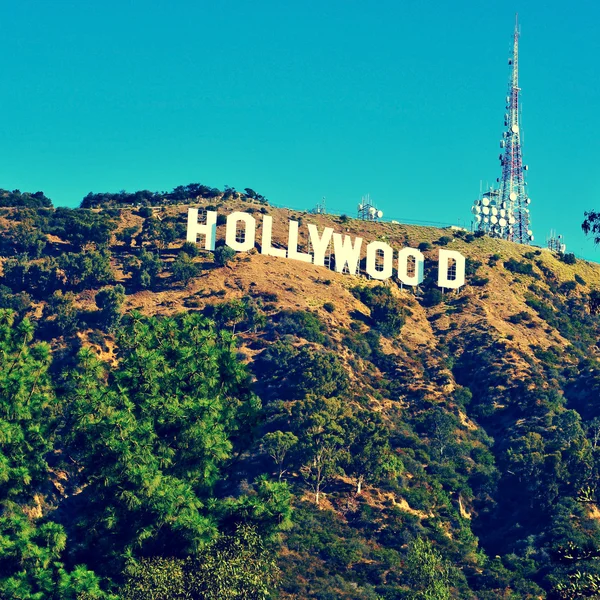 Cartel de Hollywood en Mount Lee, Los Ángeles, Estados Unidos — Foto de Stock