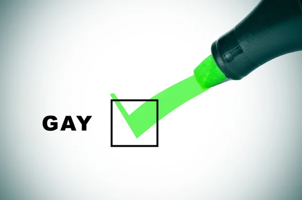 Palabra gay — Foto de Stock