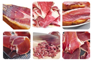 Spanish serrano ham clipart