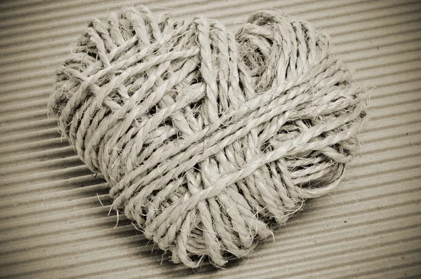 Rope heart — Stock Photo, Image