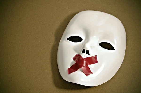 Silent white mask — Stock Photo, Image