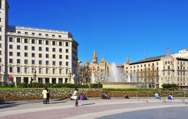 Placa catalunya, Barselona, İspanya