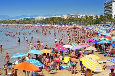 Llevant beach, salou, İspanya
