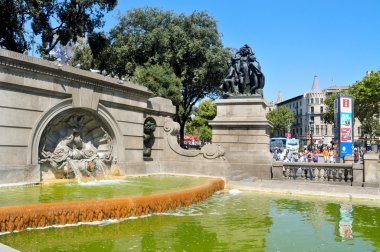 Plaza catalunya in barcelona, Spanje