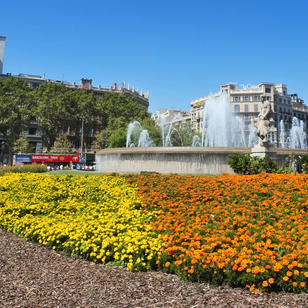 Plaza Catalunya in Barcelona, Spanien — Stockfoto